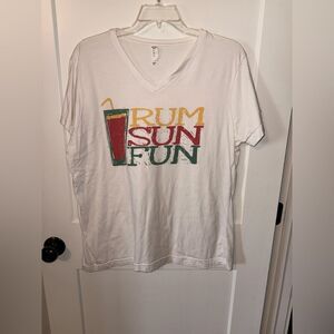 White Graphic Tee with Colorful Print